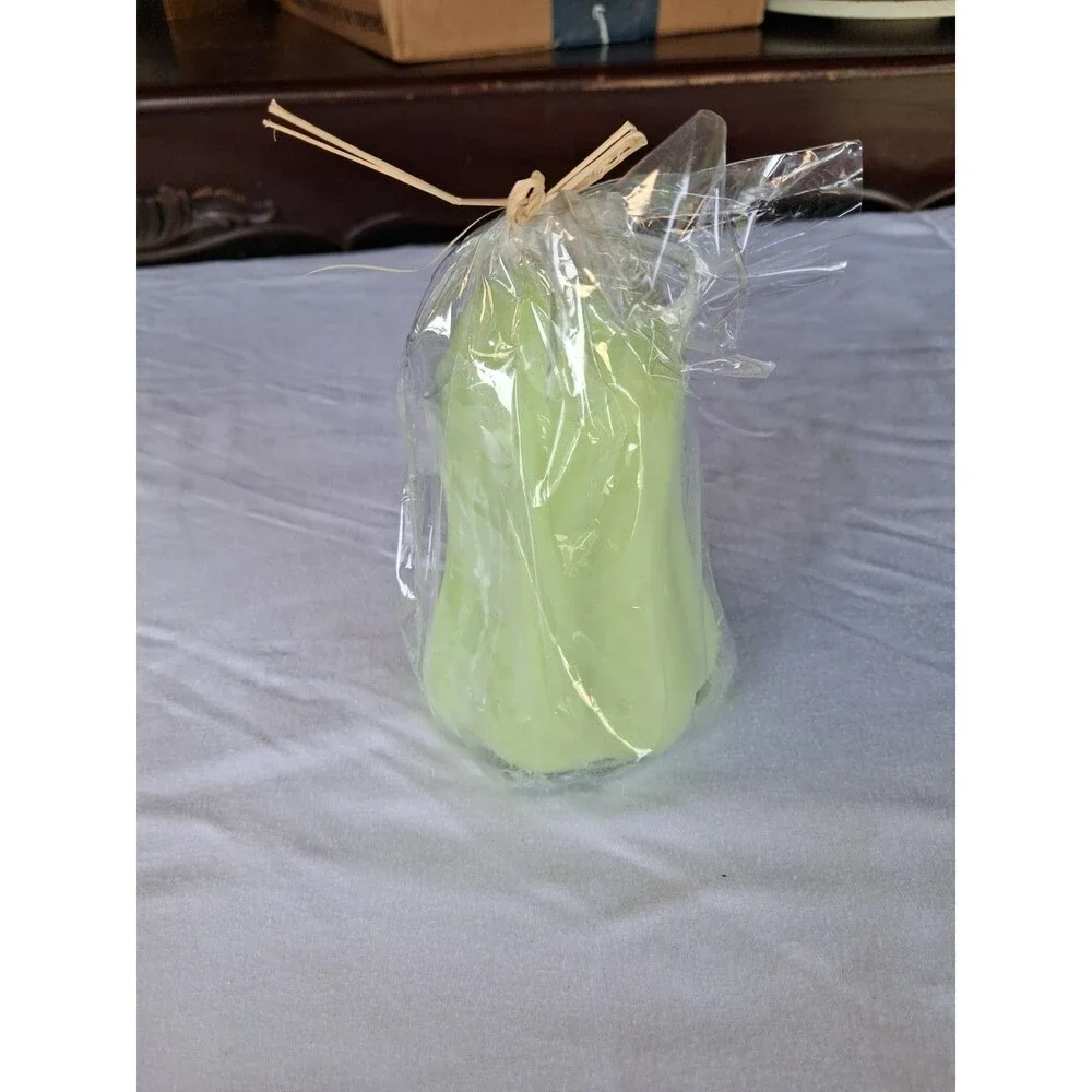 Halloween Decorative Green Ghost Soy Wax Candle NEW In Package